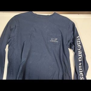 Classic Vineyard Vines navy long sleeve T-shirt, Adult Small